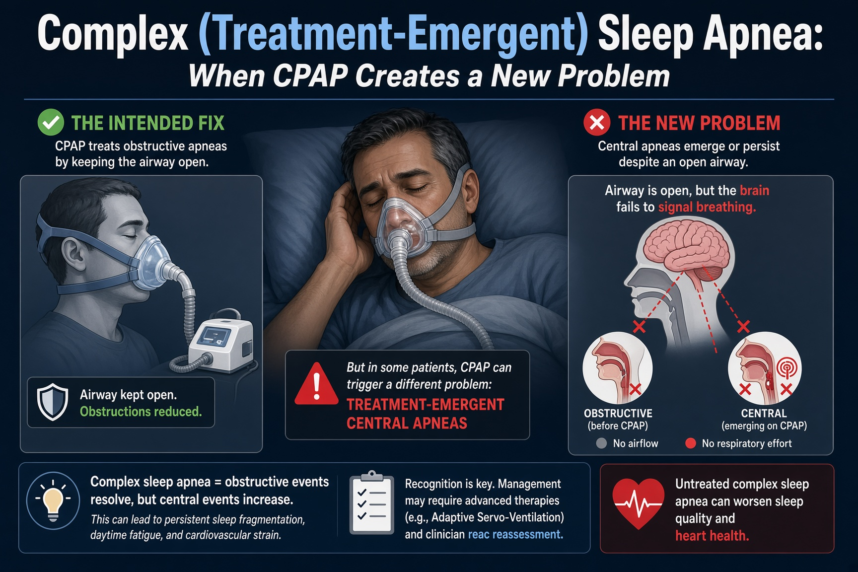 Complex (Treatment-Emergent) Sleep Apnea: When CPAP Creates a New Problem